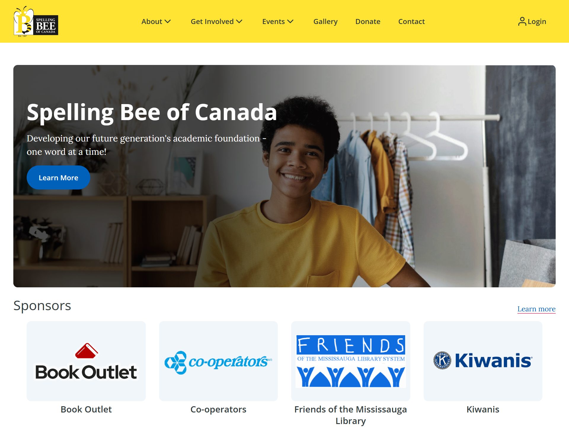 Spelling Bee of Canada homepage